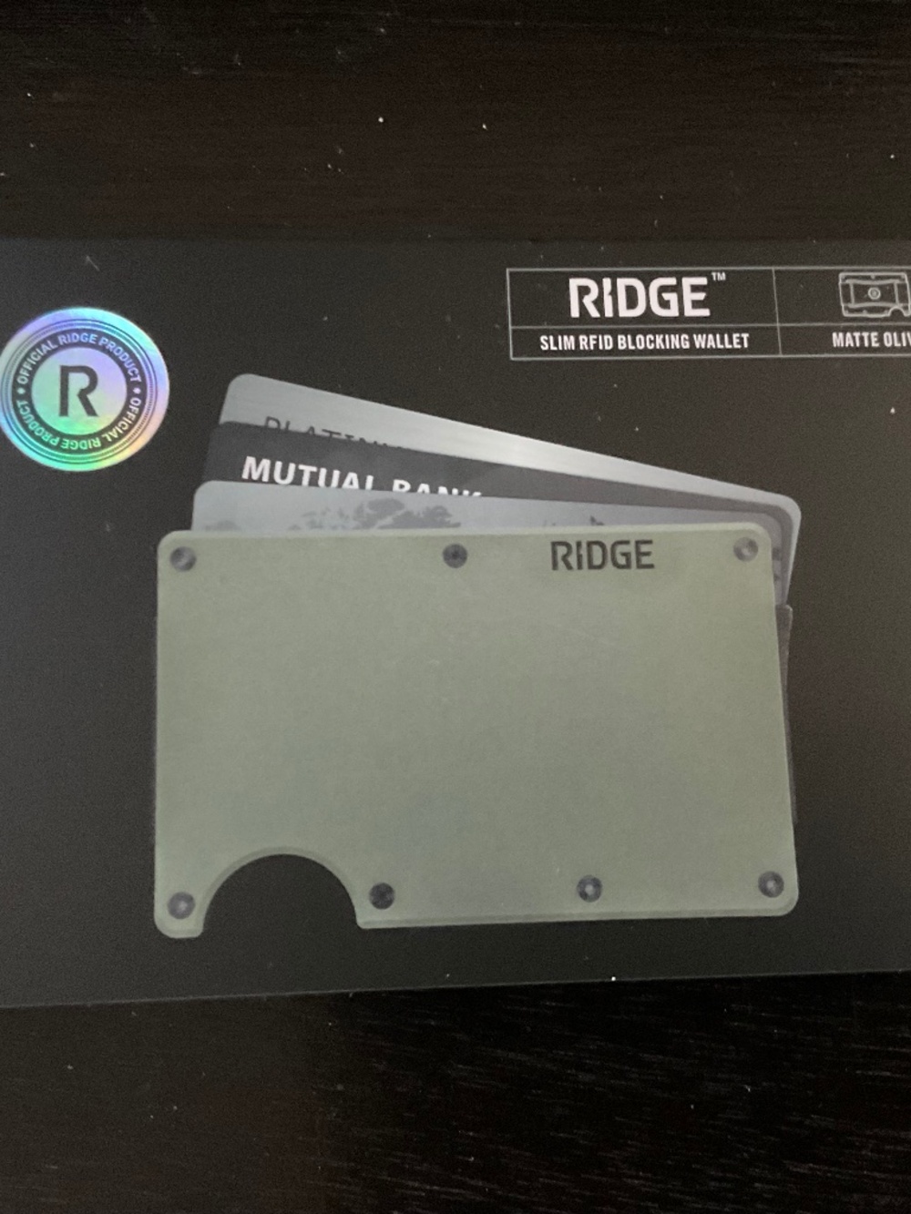 The Ridge slim rfid blocking wallet matte oliver